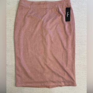 Lulus Suede Midi Skirt